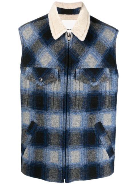Kiran checked gilet by MARANT