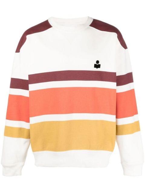 Meyoan logo-print striped sweatshirt by MARANT