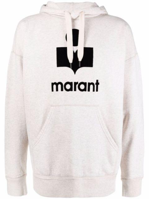 Miley flocked-logo hoodie by MARANT
