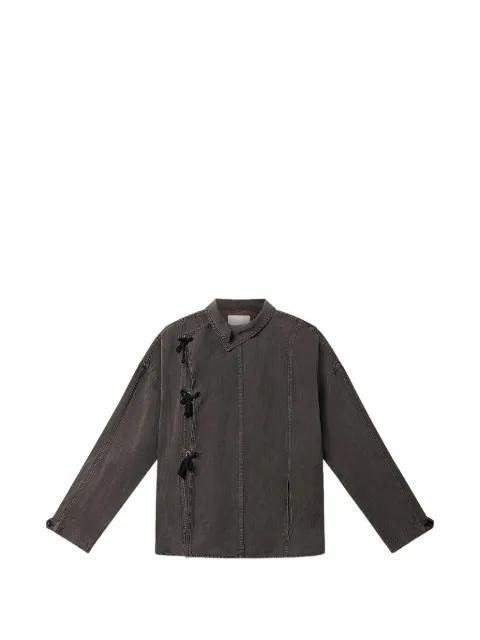 Sinoe oversized lace-up linen jacket by MARANT