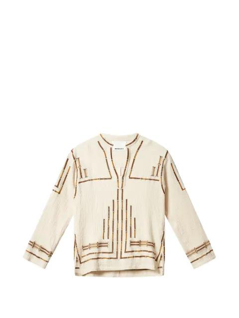 V-neck long-sleeve T-shirt by MARANT