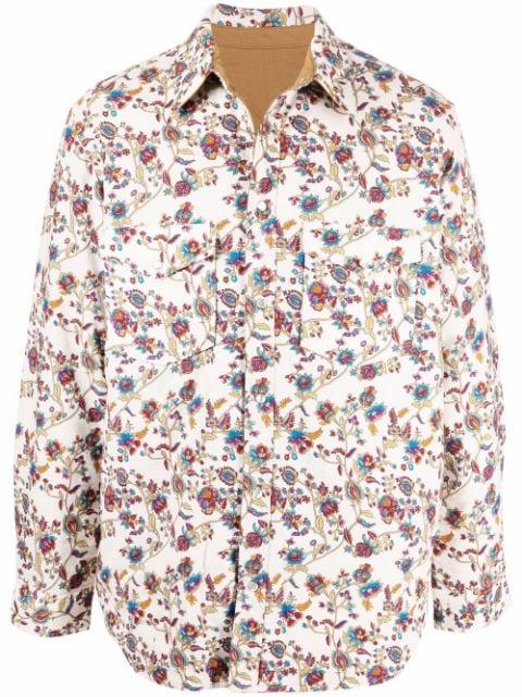 floral-print cotton shirt jacket by MARANT