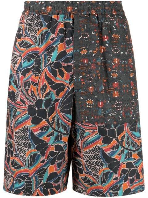 graphic-print deck shorts by MARANT