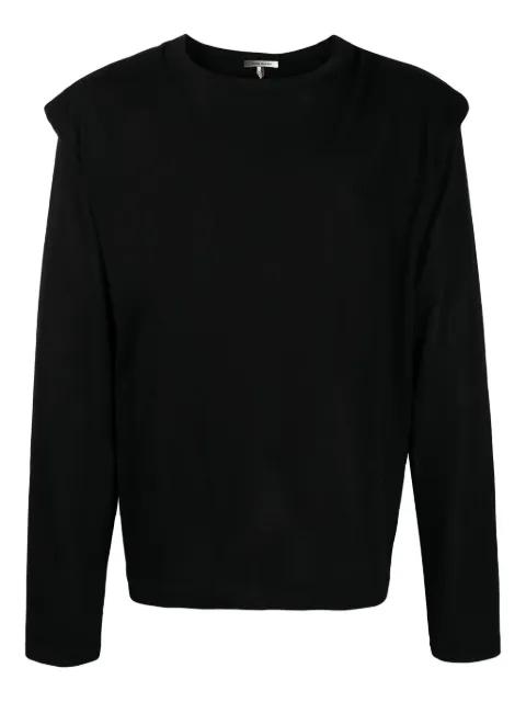 padded-shoulder cotton sweatshirt by MARANT