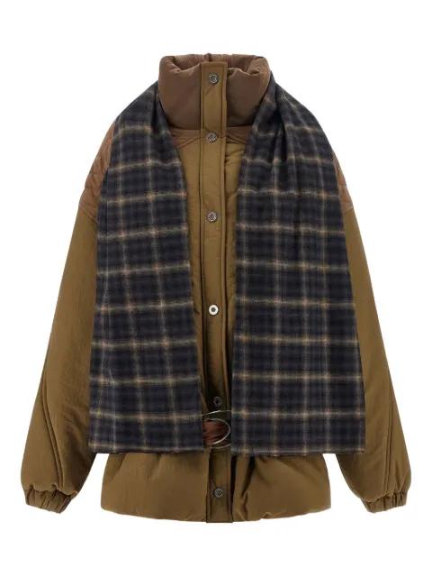 Amy scarf-detail padded jacket by MARBELL