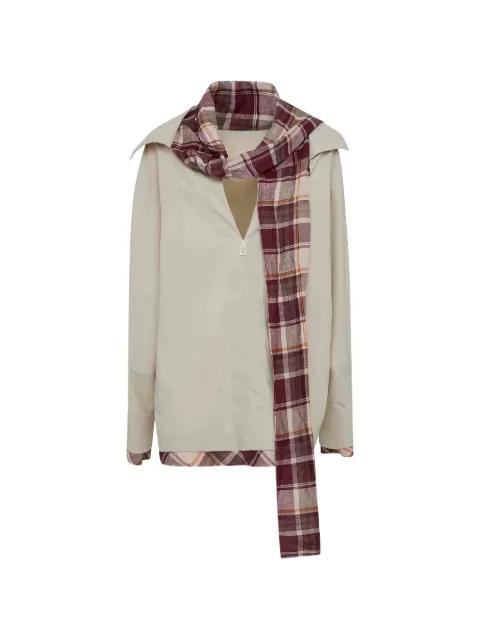 Hailey check-panel shirt by MARBELL