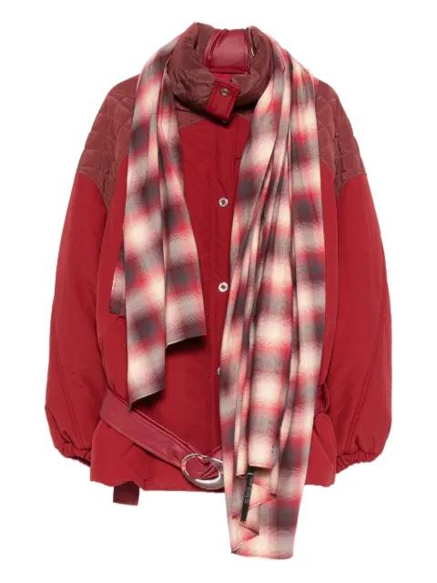 quilted belted jacket by MARBELL