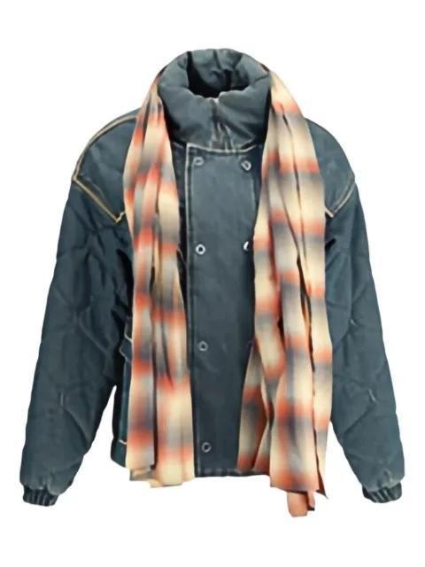 scarf-detail denim jacket by MARBELL