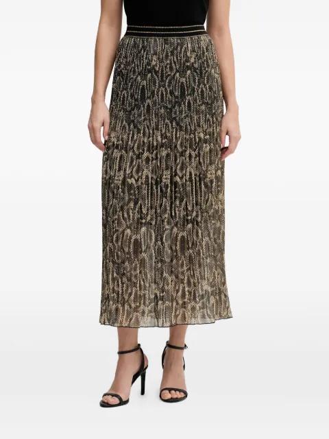 pleated printed midi skirt by MARC AUREL