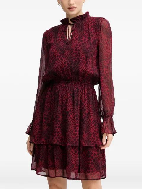 ruffle animal print dress by MARC AUREL