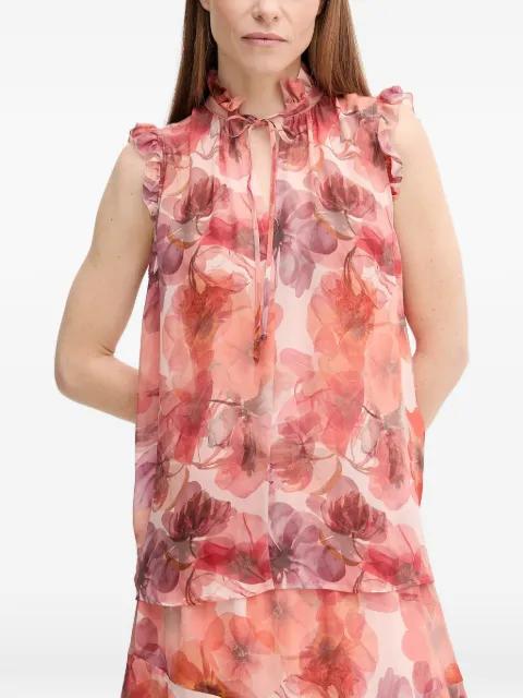 ruffled floral top by MARC AUREL