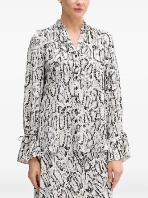 ruffled snake-print shirt by MARC AUREL
