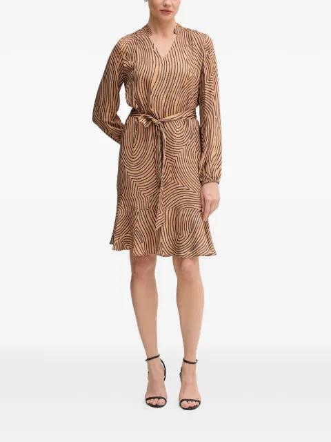tie-waist patterned mini dress by MARC AUREL