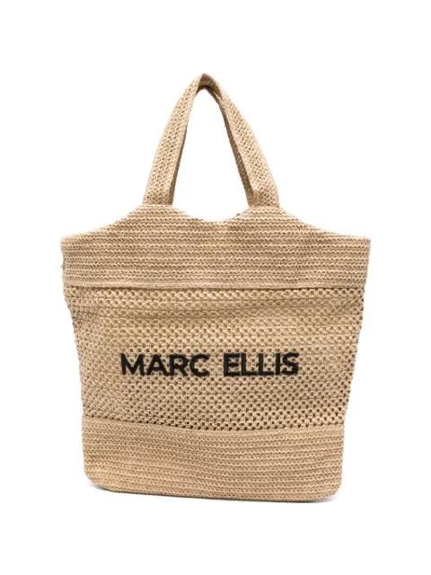 logo-embroidered woven shoulder bag by MARC ELLIS