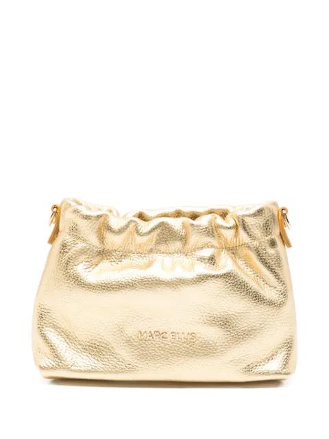 metallic-effect ruched cross body bag by MARC ELLIS