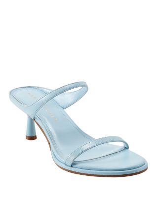 Women's Alonde Leather High Heel Slide Sandals by MARC FISHER