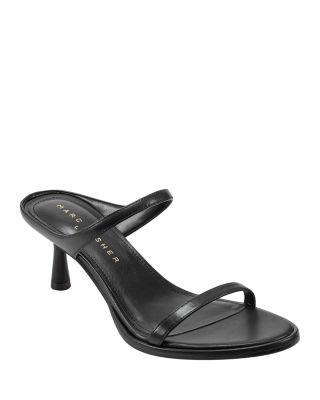 Women's Alonde Leather High Heel Slide Sandals by MARC FISHER