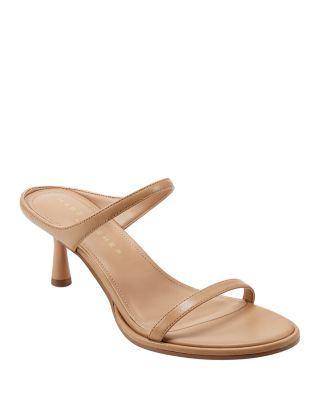 Women's Alonde Leather High Heel Slide Sandals by MARC FISHER