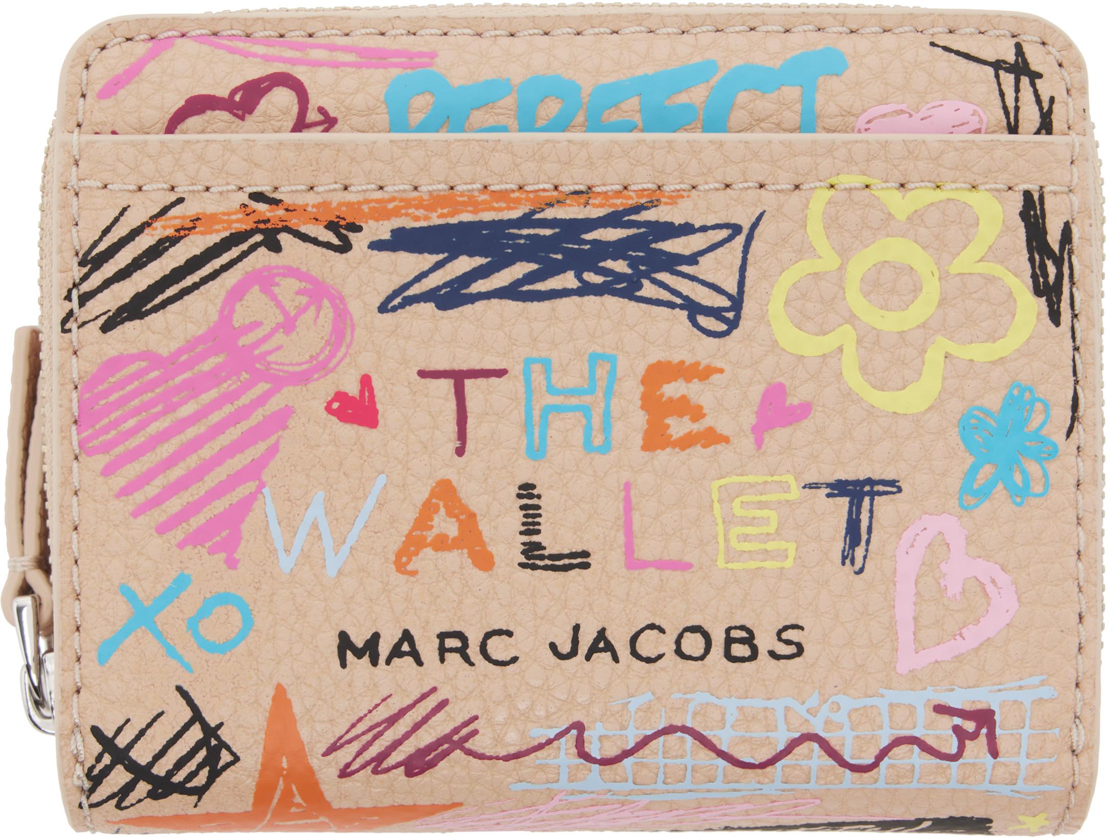 Beige 'The Punk Scribble Mini Compact' Wallet by MARC JACOBS