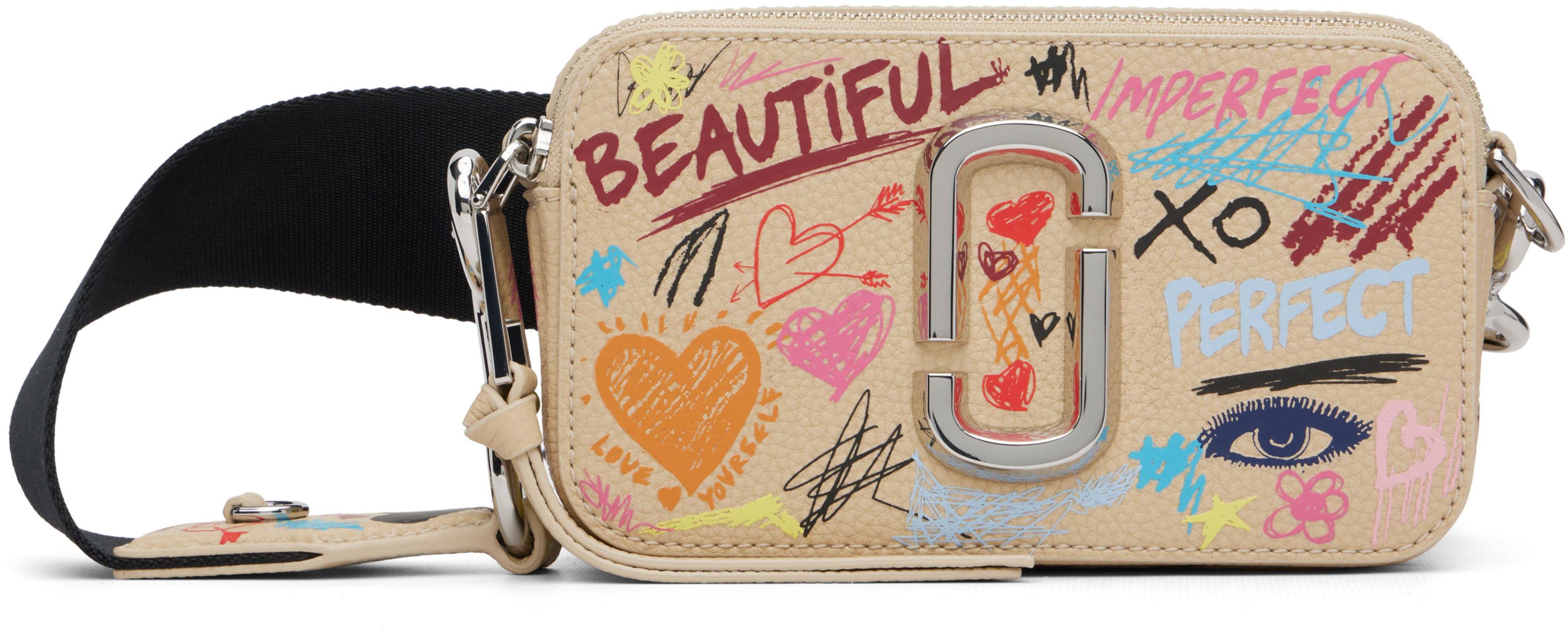 Beige 'The Punk Scribble Snapshot' Bag by MARC JACOBS