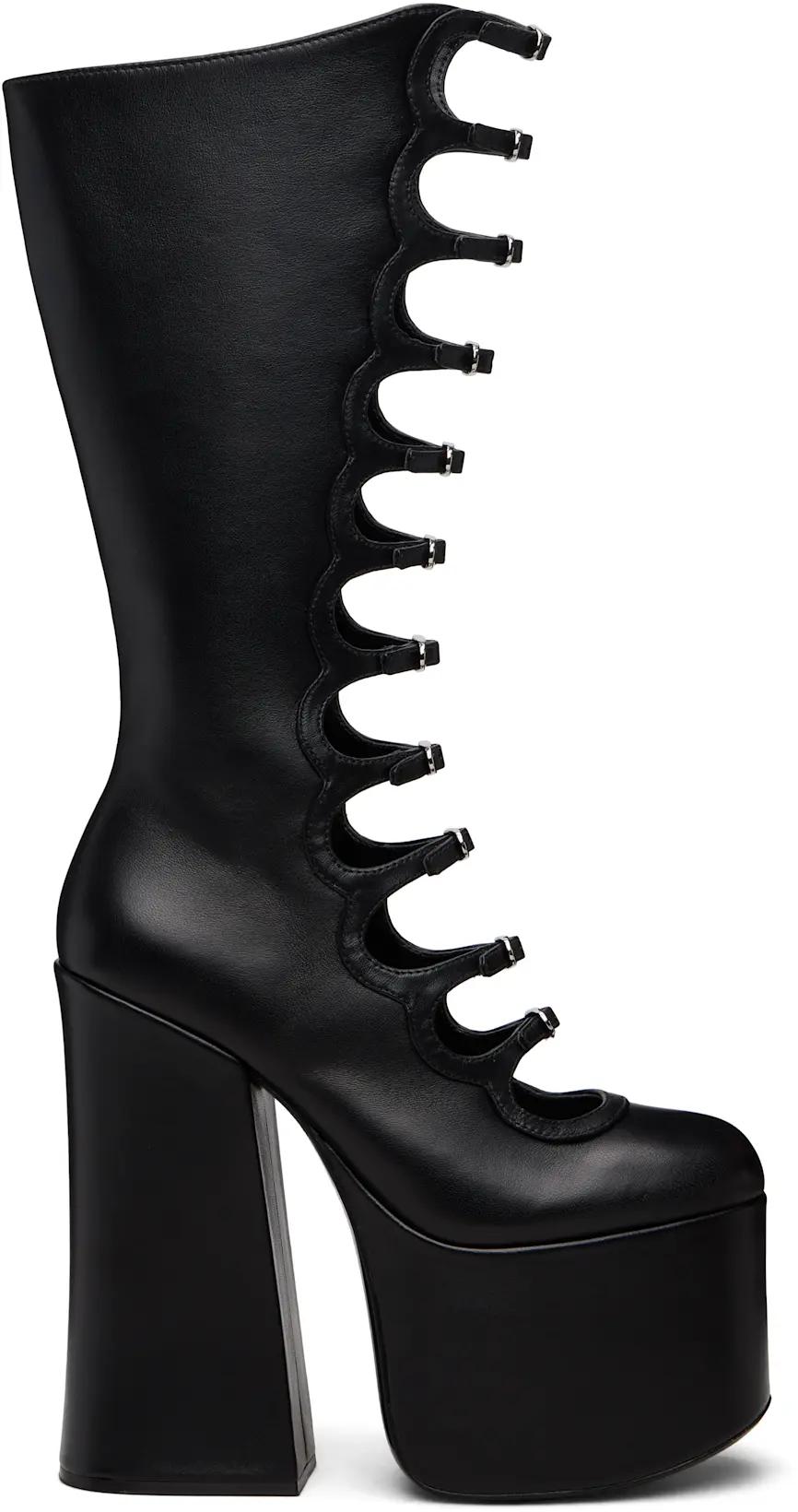 Black 'The Kiki Knee-High' Boots by MARC JACOBS