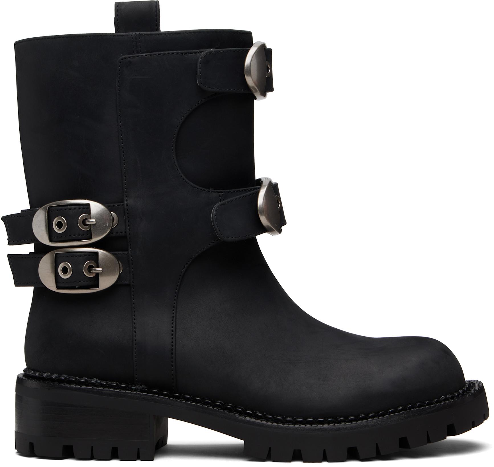 Black 'The Kiki Moto' Boots by MARC JACOBS