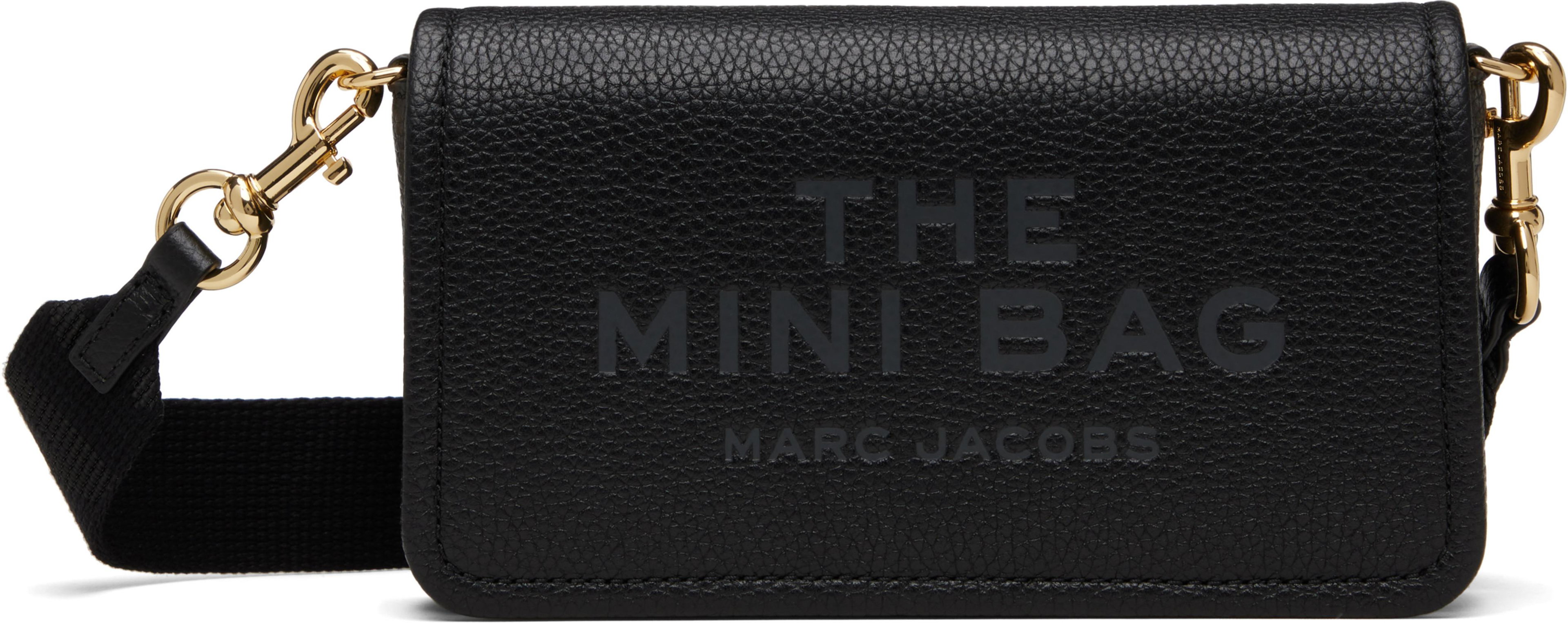 Black 'The Leather Mini' Bag by MARC JACOBS