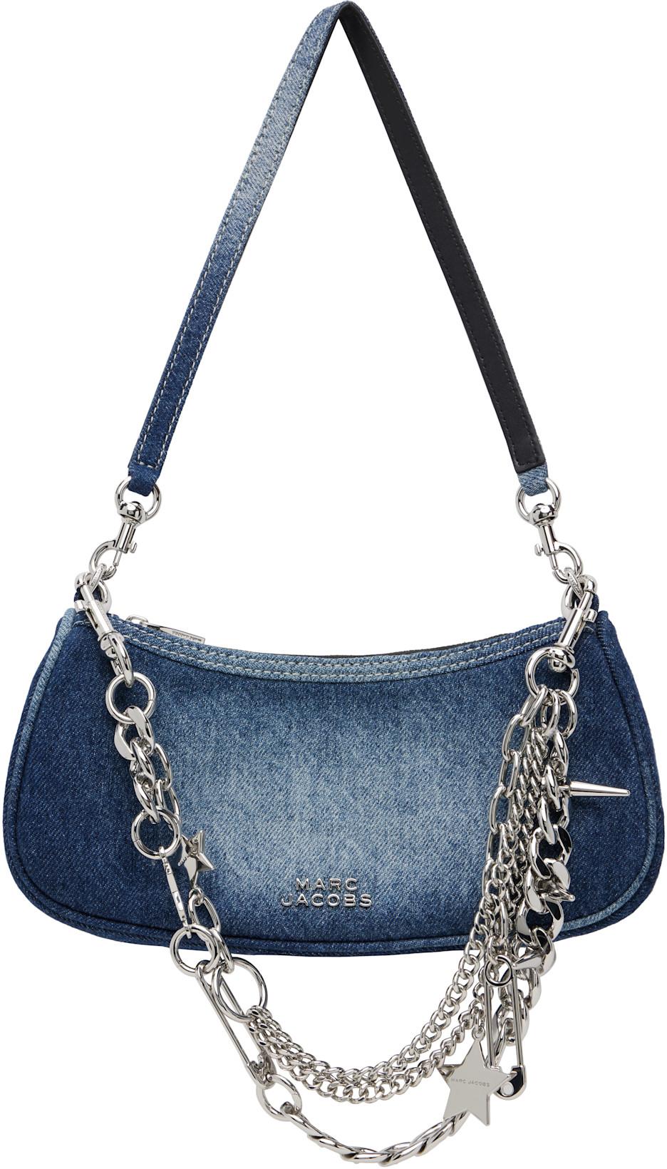Blue 'The Faded Denim Charm Shoulder' Bag by MARC JACOBS