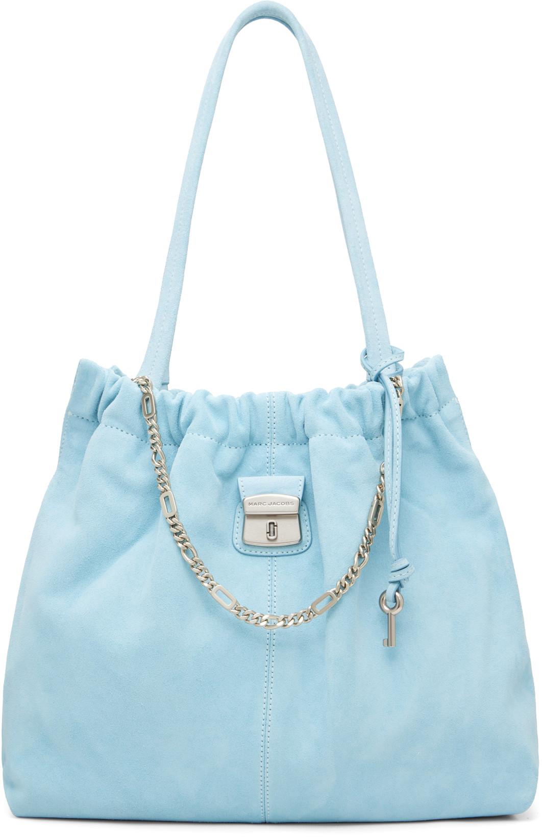 Blue 'The Suede Cristina' Tote by MARC JACOBS