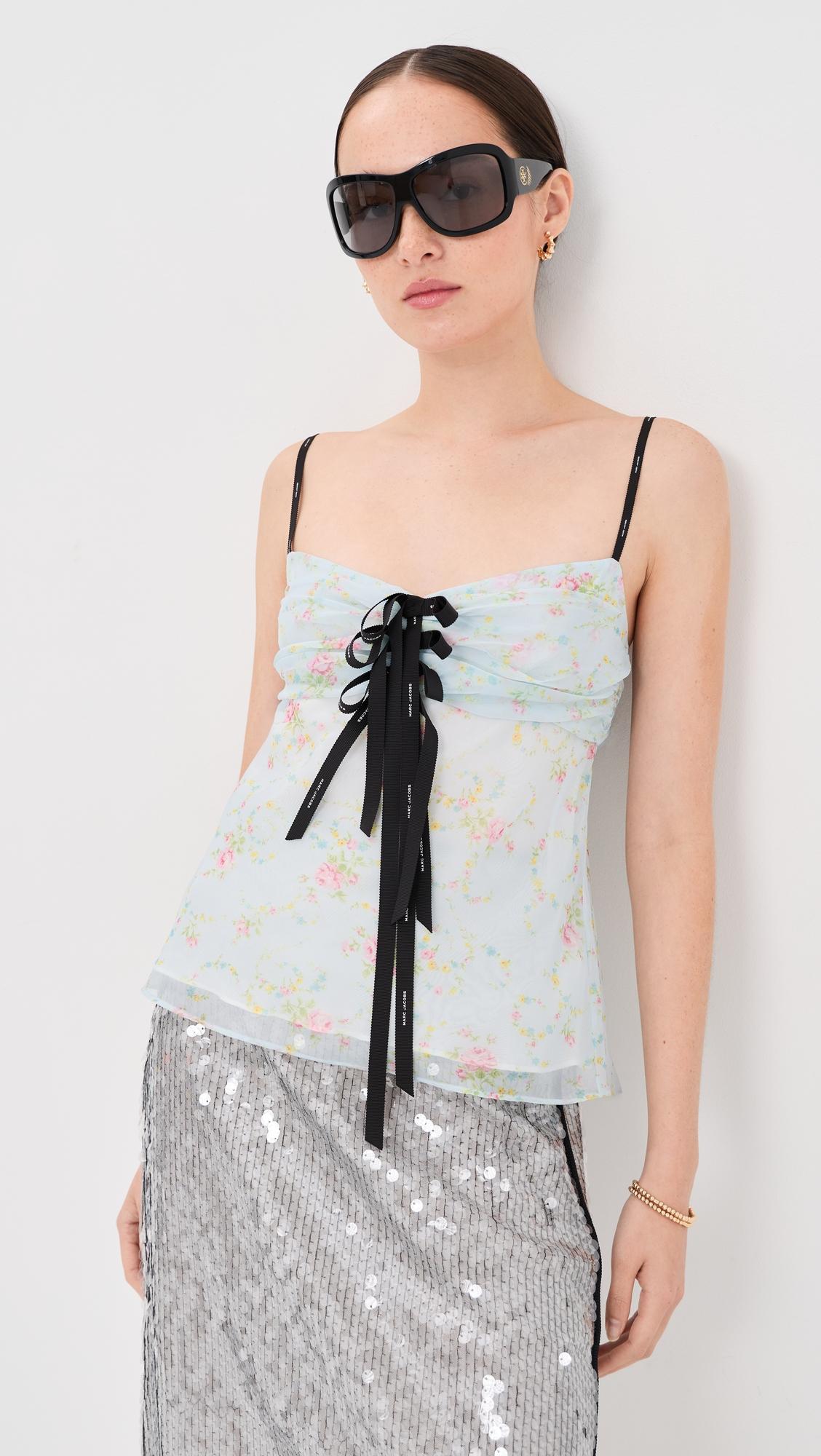 Blurred Floral Bow Top by MARC JACOBS