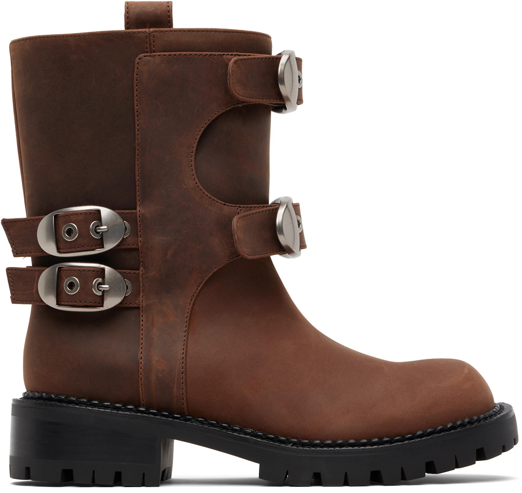 Brown 'The Kiki Moto' Boots by MARC JACOBS