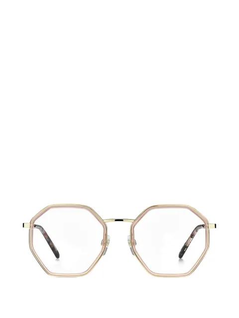 geometric-frame glasses by MARC JACOBS EYEWEAR