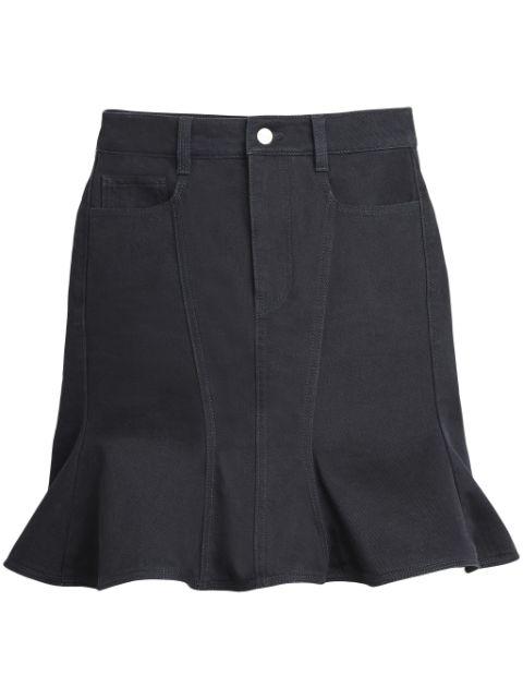 Fluted denim miniskirt by MARC JACOBS