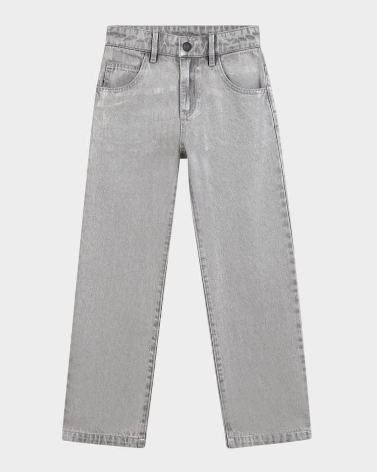 Girl's Silver Overwash Jeans by MARC JACOBS