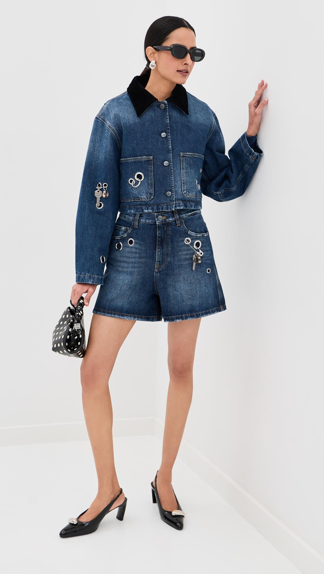 Grommet Denim Shorts by MARC JACOBS