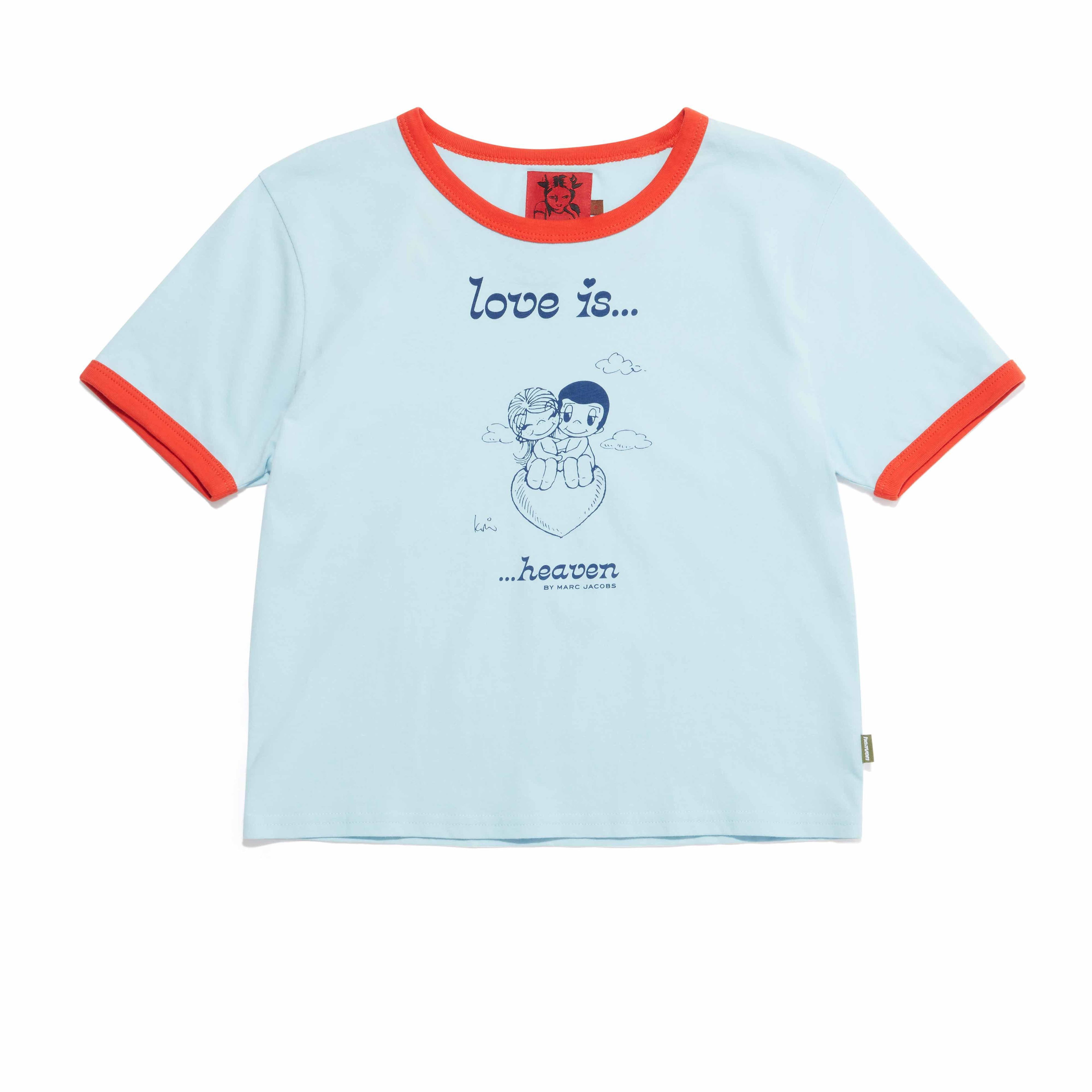 Heaven by Marc Jacobs - Women’s Love Is Baby Tee - (Light Blue) by MARC JACOBS HEAVEN