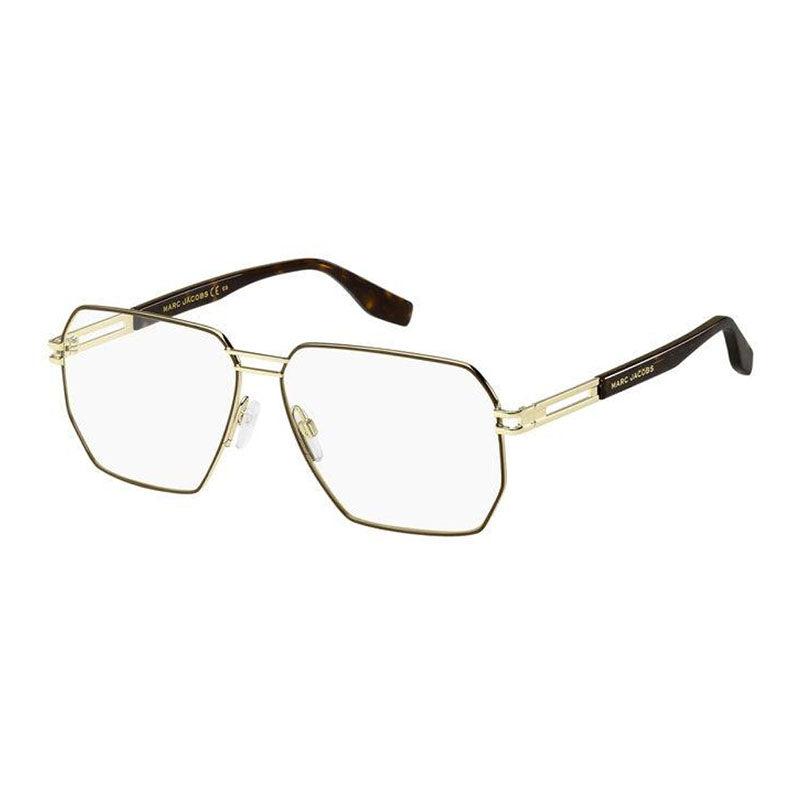 Marc Jacobs Eyeglasses Aviator Full Rim, Gold/brown Frame And Clear Demo Lenses Lens Marc635001K00 by MARC JACOBS