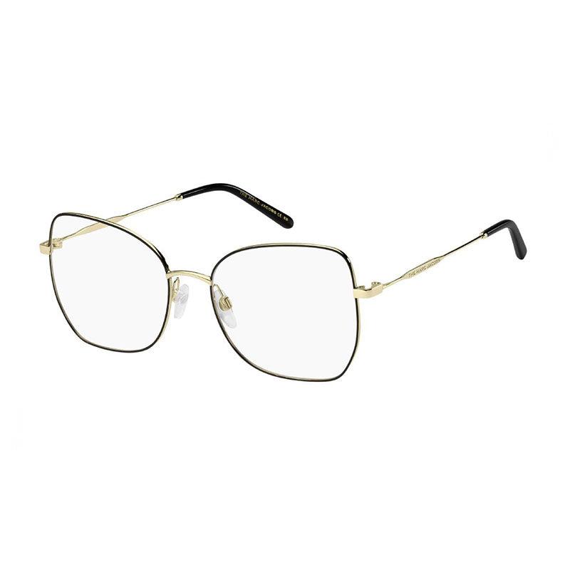 Marc Jacobs Eyeglasses Cat Eye Full Rim, Black/gold Frame And Clear Demo Lenses Lens Marc6210Rhl00 by MARC JACOBS