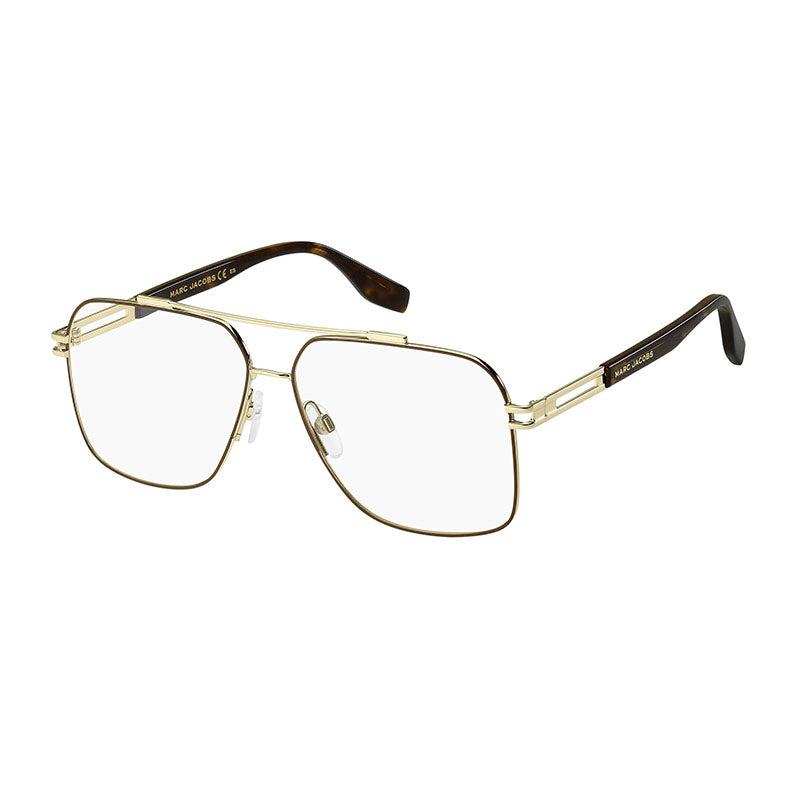 Marc Jacobs Eyeglasses Cat Eye Full Rim, Gold/brown Frame And Clear Demo Lenses Lens Marc634001K00 by MARC JACOBS