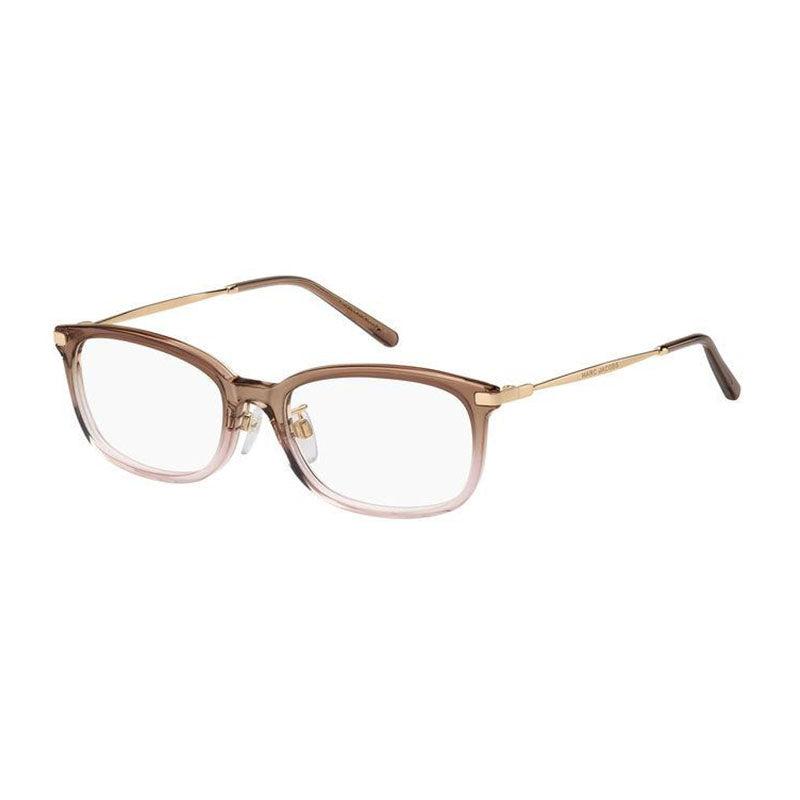 Marc Jacobs Eyeglasses Rectangle Full Rim, Brown To Nude Gradient/gold Frame And Clear Demo Lenses Lens Marc744/g008M00 by MARC JACOBS Marc Jacobs Eyeglasses Rectangle Full Rim, Brown To Nude Gradient/gold Frame And Clear Demo Lenses Lens Marc744/g008M00 by MARC JACOBS