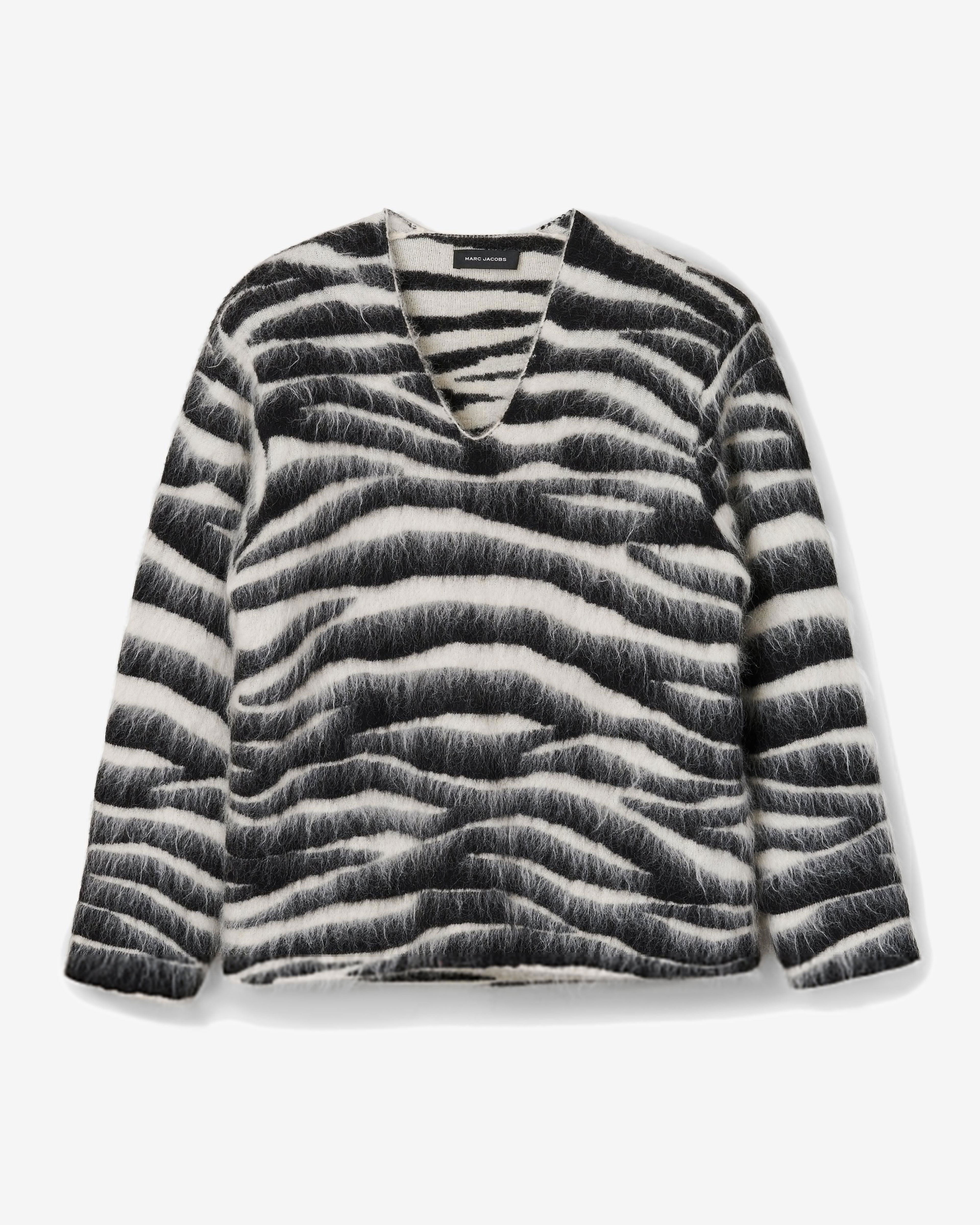 Marc Jacobs - Women's Brushed Zebra Sweater - (Black/White) by MARC JACOBS