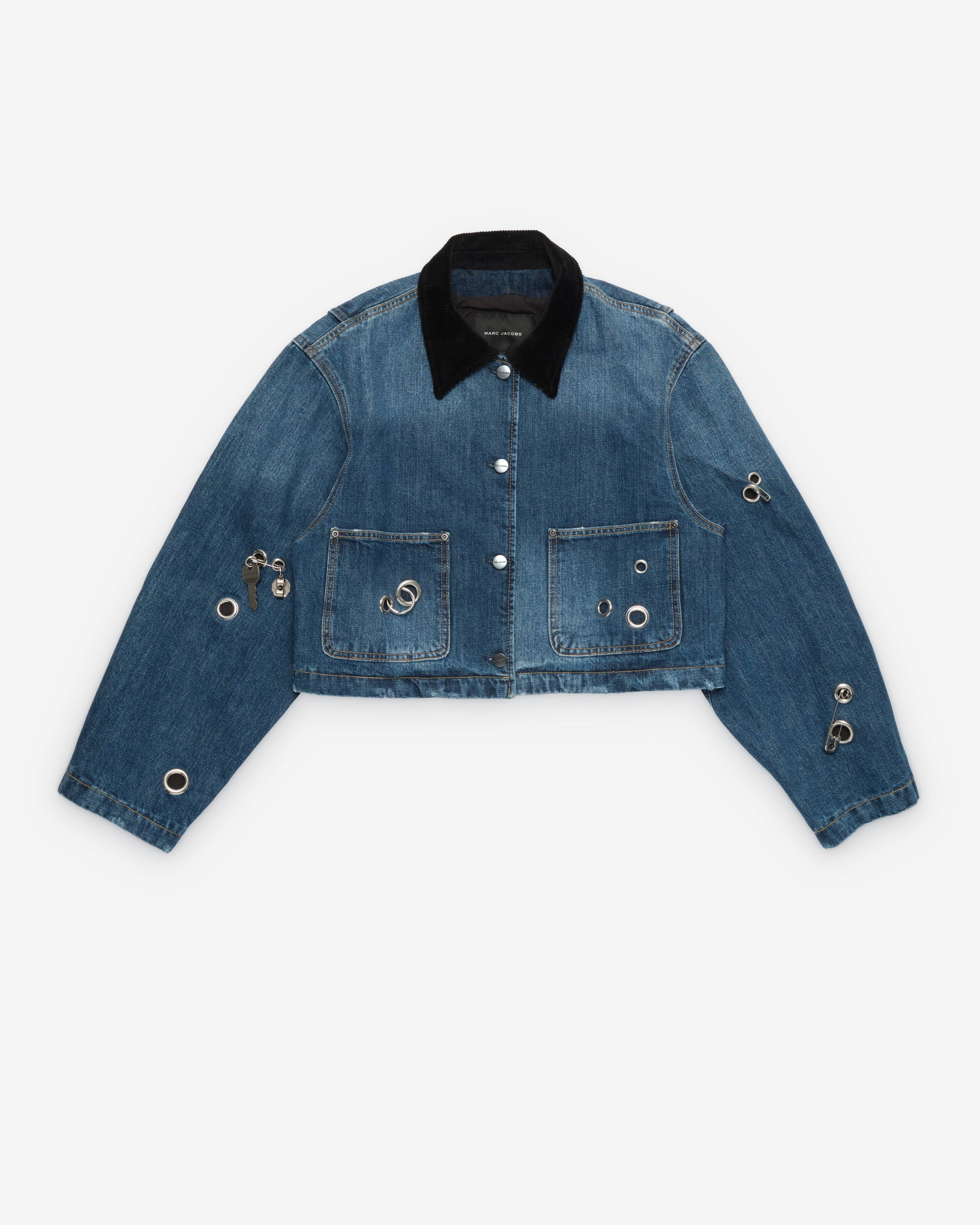 Marc Jacobs - Women's Grommet Utility Jacket - (Medium Wash) by MARC JACOBS