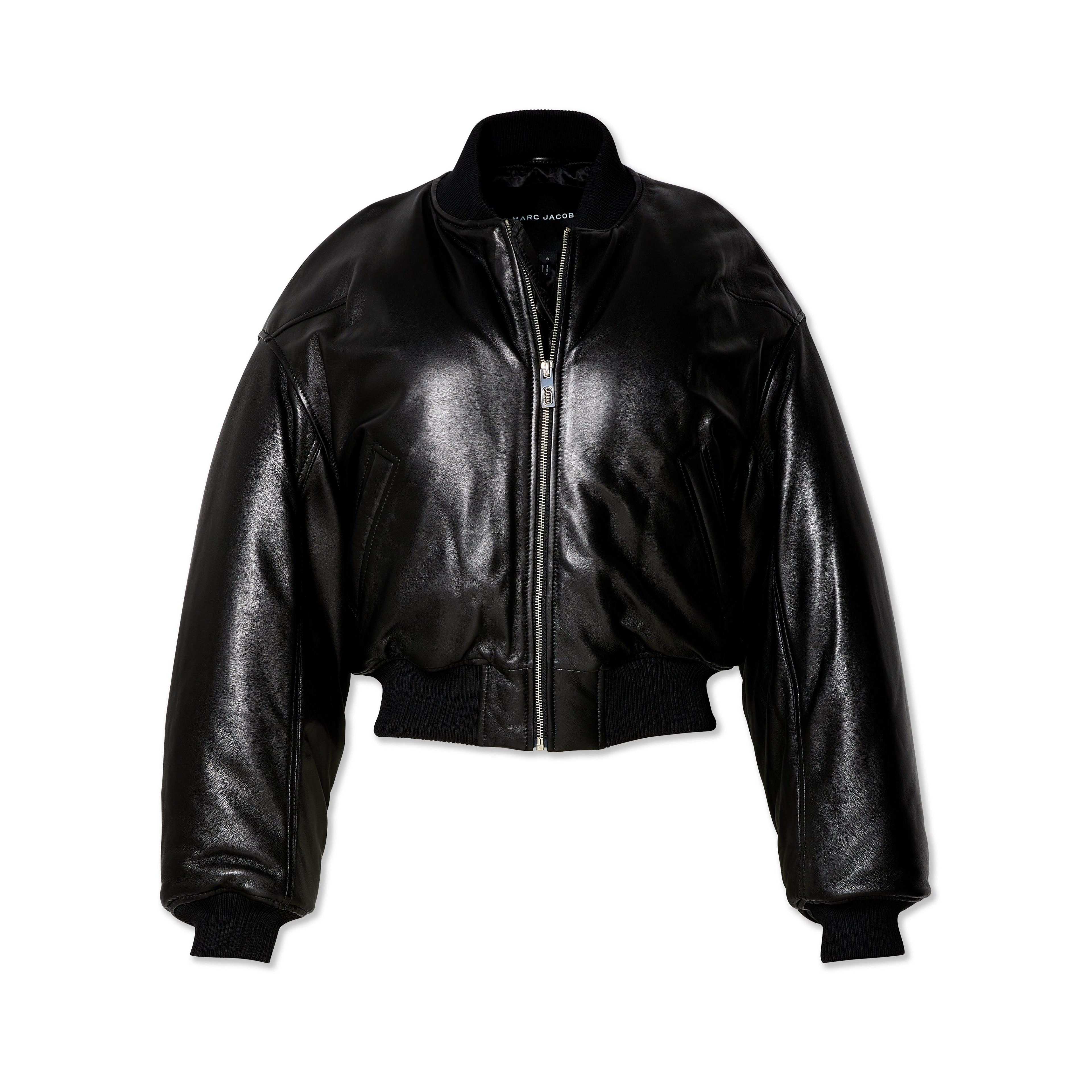 Marc Jacobs - Women's Puffy Leather Bomber - (Black) by MARC JACOBS