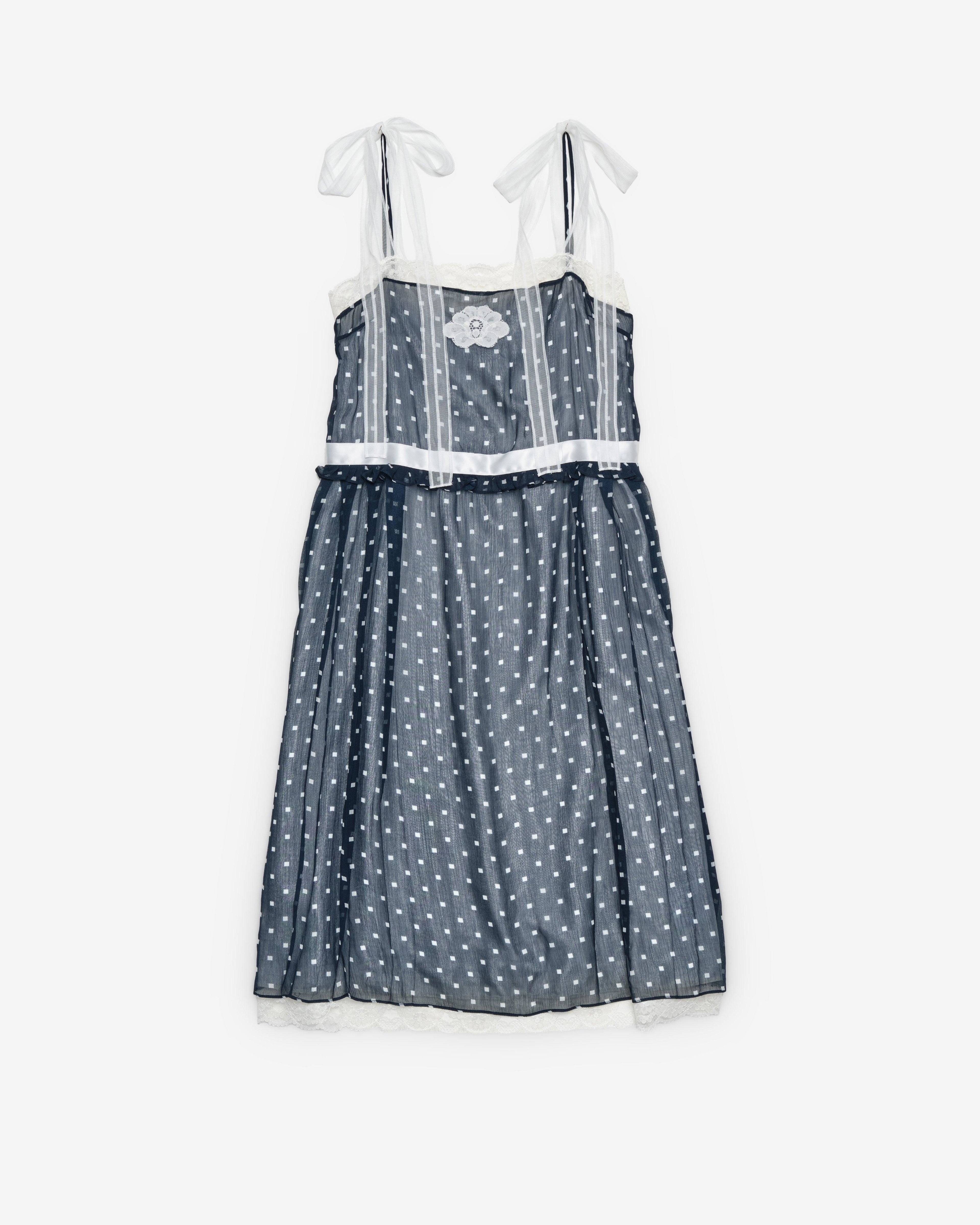 Marc Jacobs - Women's Ribbon Strap Chiffon Dress - (Navy/Multi) by MARC JACOBS