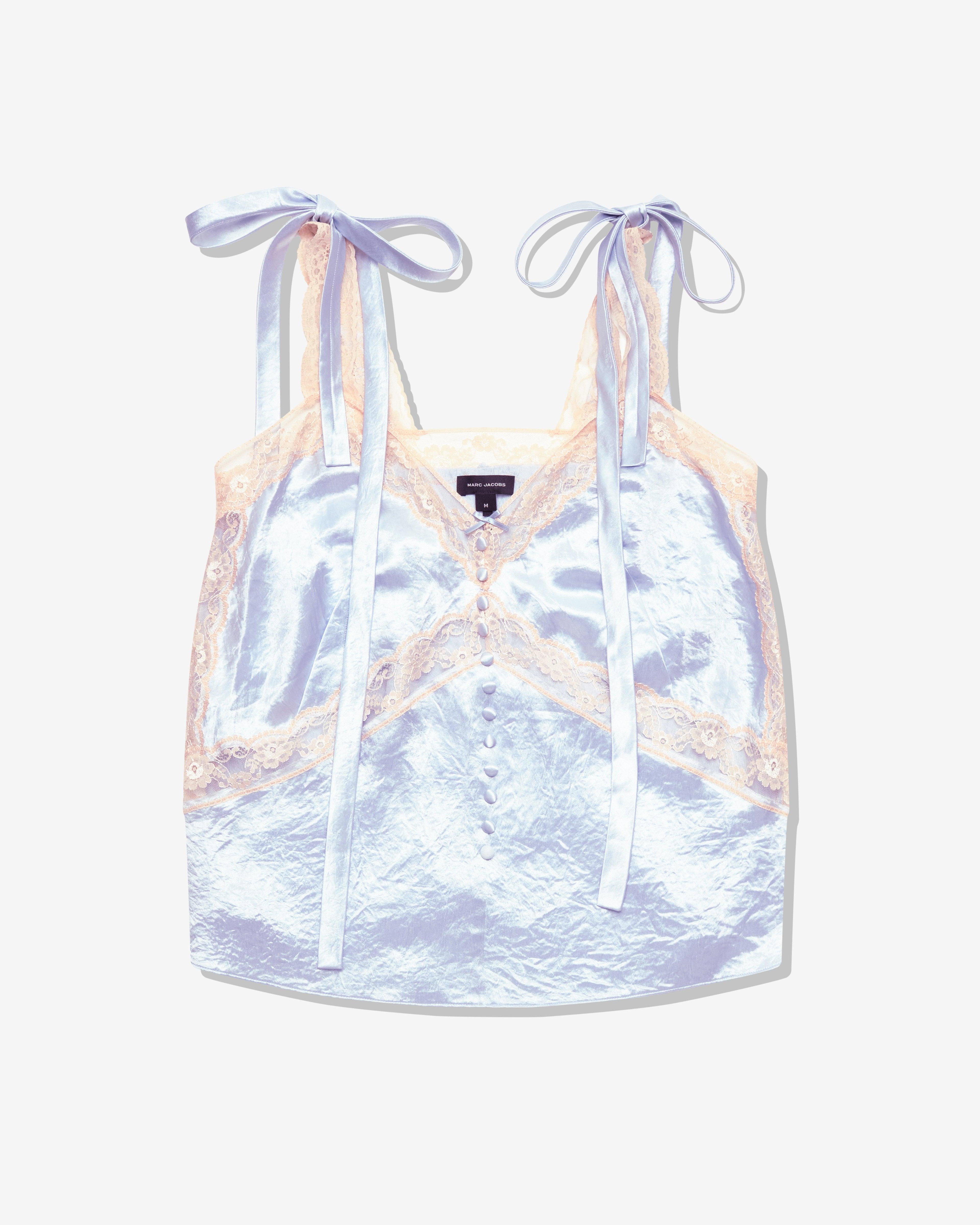 Marc Jacobs - Women's Satin Lace Slip Top - (Blue Mist) by MARC JACOBS