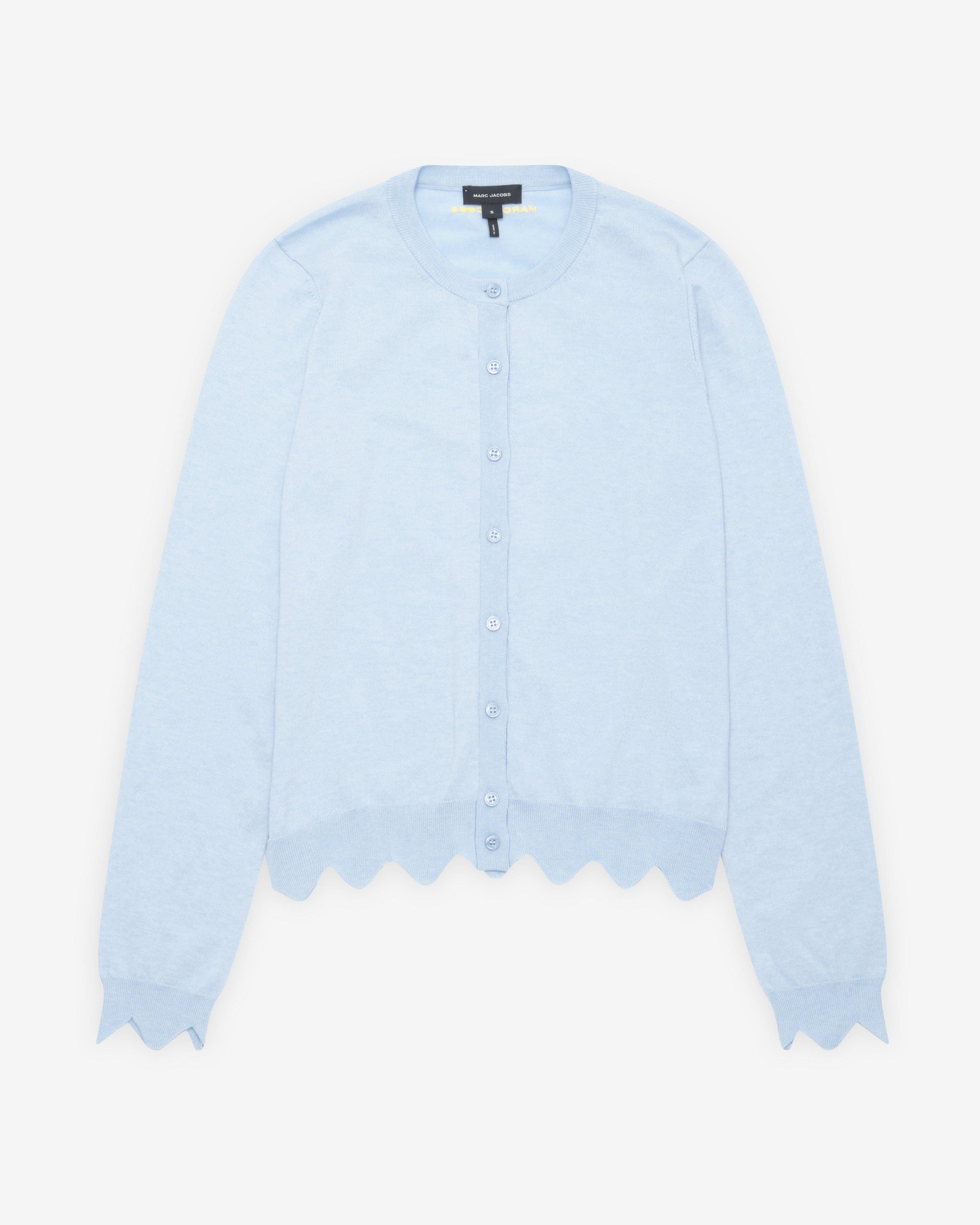 Marc Jacobs - Women's Scallop Daisy Cardigan - (Blue Mist) by MARC JACOBS