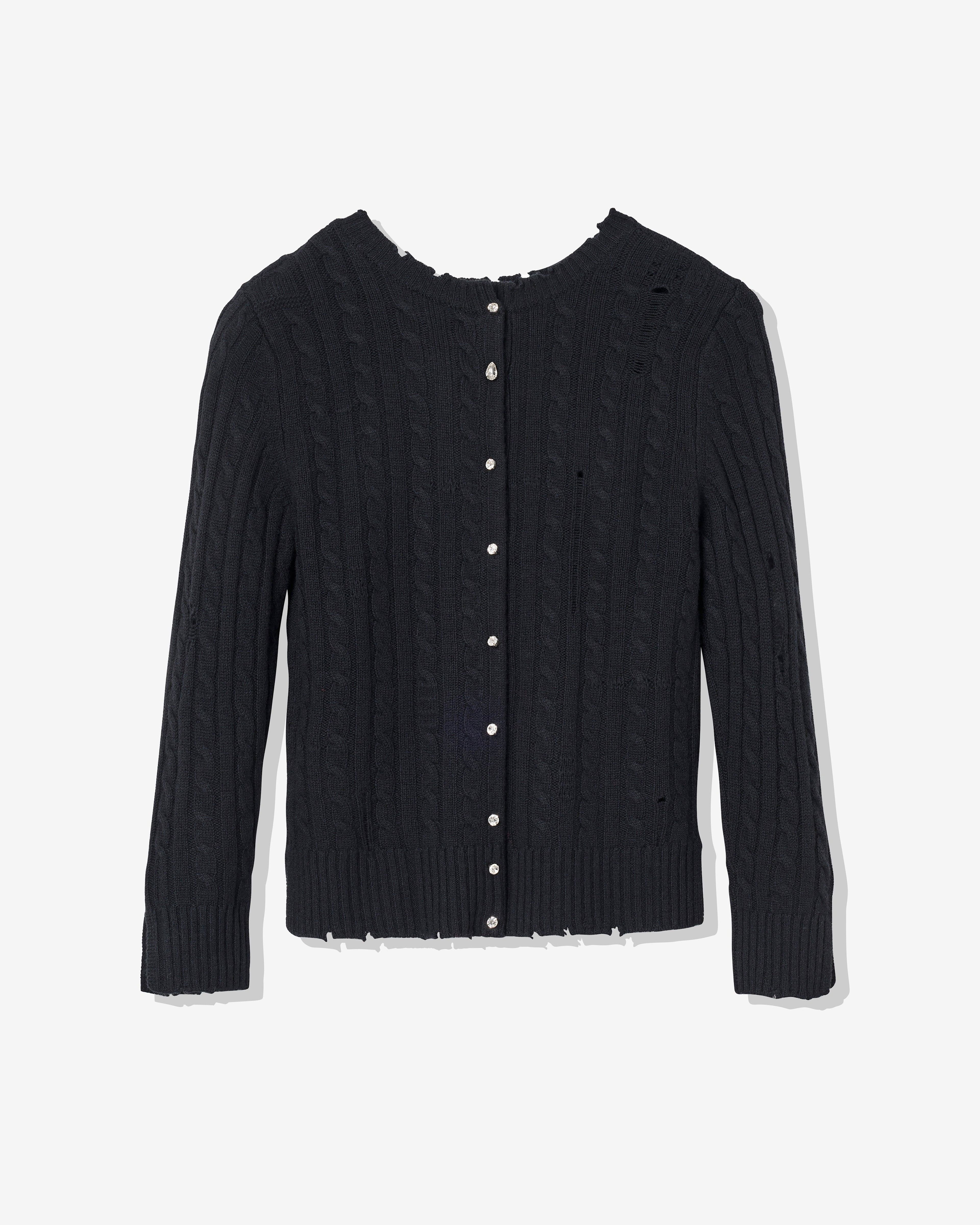 Marc Jacobs - Women's The Shrunken Cashmere Cable Cardigan - (Black) by MARC JACOBS