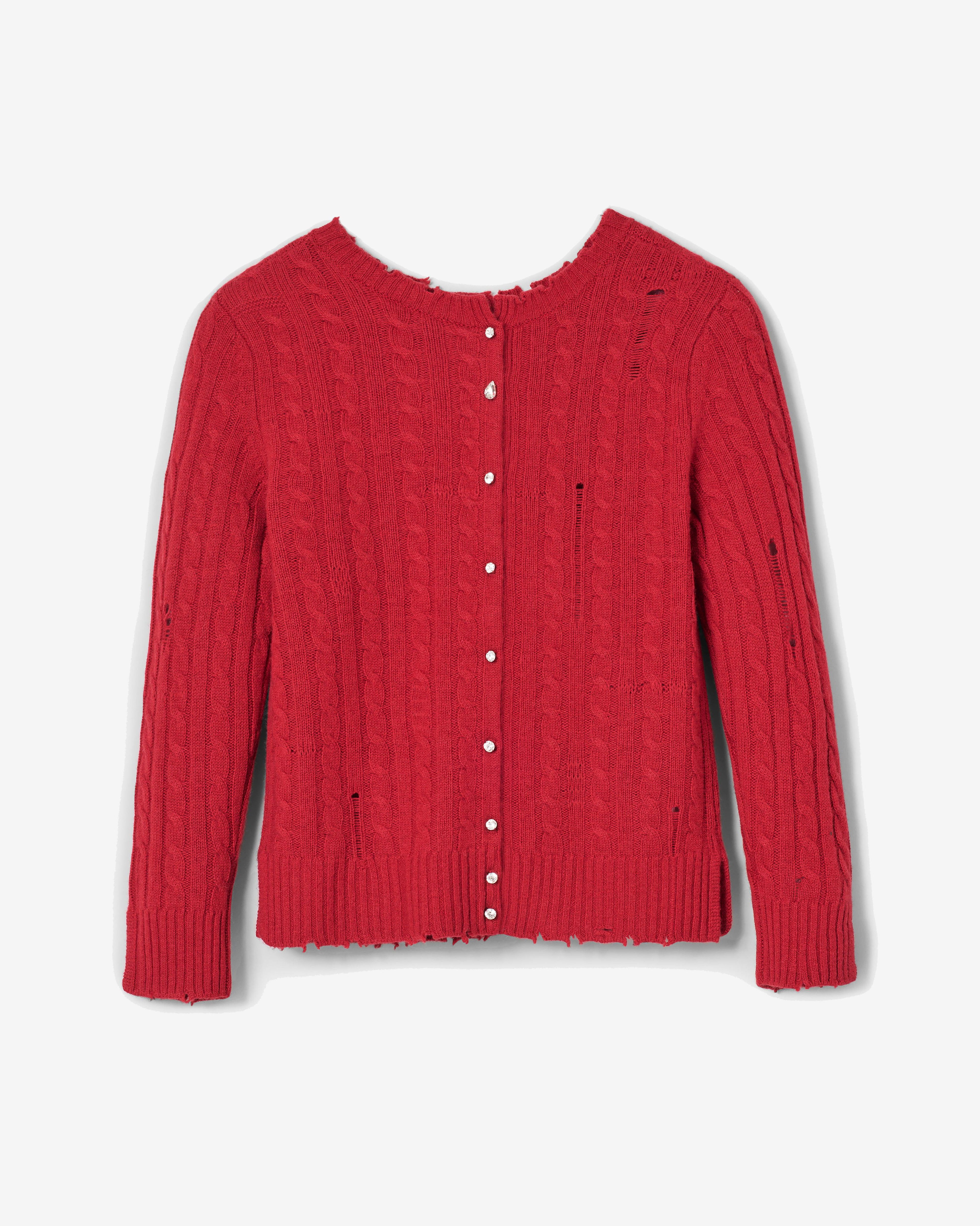 Marc Jacobs - Women's The Shrunken Cashmere Cable Cardigan - (Siren) by MARC JACOBS