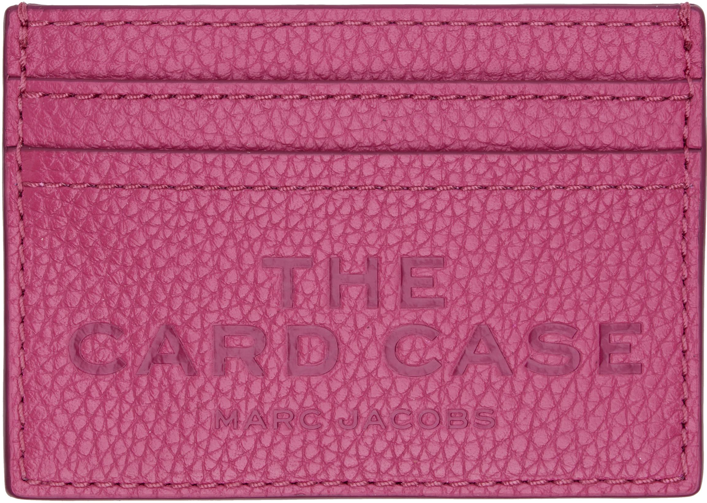 Pink 'The Leather Card Case' Card Holder by MARC JACOBS Pink 'The Leather Card Case' Card Holder by MARC JACOBS