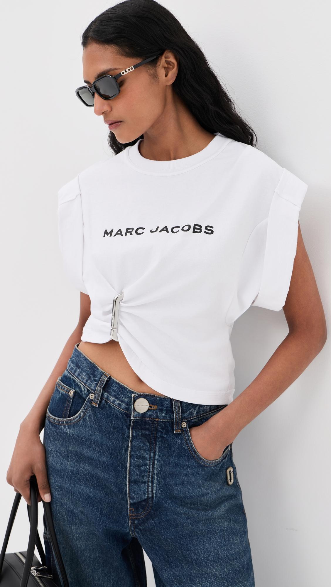 Pop J Marc Logo Drape Seam Tee by MARC JACOBS